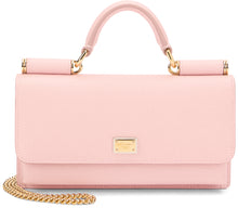 Load image into Gallery viewer, Mini bag in pink calf leather dauphine print