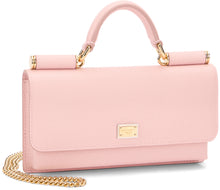 Load image into Gallery viewer, Mini bag in pink calf leather dauphine print