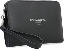 Carica l'immagine nel visualizzatore di Gallery, Clutch in pelle con logo