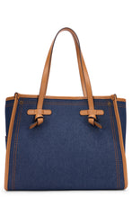 Carica l'immagine nel visualizzatore di Gallery, Borsa Marcella in denim e pelle