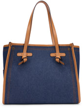 Carica l'immagine nel visualizzatore di Gallery, Borsa Marcella in denim e pelle