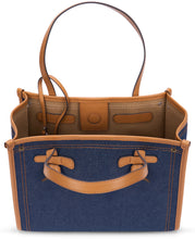 Carica l'immagine nel visualizzatore di Gallery, Borsa Marcella in denim e pelle