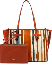 Carica l'immagine nel visualizzatore di Gallery, Shopping bag Marcella in canvas e pelle