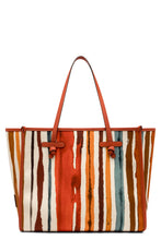 Carica l'immagine nel visualizzatore di Gallery, Shopping bag Marcella in canvas e pelle