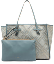 Carica l'immagine nel visualizzatore di Gallery, Shopping bag Marcella in canvas e pelle