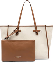 Load image into Gallery viewer, Marcella canvas and leather shopping bag