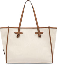 Load image into Gallery viewer, Marcella canvas and leather shopping bag