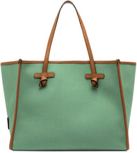 Carica l'immagine nel visualizzatore di Gallery, Shopping bag Marcella in canvas e pelle