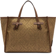 Load image into Gallery viewer, Marcella canvas and leather shopping bag
