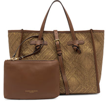 Load image into Gallery viewer, Marcella canvas and leather shopping bag