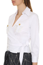 Carica l'immagine nel visualizzatore di Gallery, Camicia in cotone con fiocco