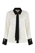 Carica l'immagine nel visualizzatore di Gallery, Camicia in georgette con stampa bi-color