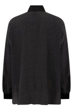 Carica l'immagine nel visualizzatore di Gallery, Blusa in crepe de chine di seta a pois