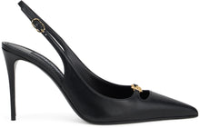 Carica l'immagine nel visualizzatore di Gallery, Pumps in pelle con logo