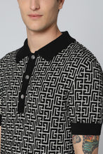 Carica l'immagine nel visualizzatore di Gallery, Polo in maglia con motivo jacquard