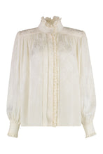 Carica l'immagine nel visualizzatore di Gallery, Blusa oversize in jacquard di seta