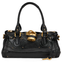Carica l'immagine nel visualizzatore di Gallery, Borsa Elegante in Pelle Nera con Dettagli Dorati