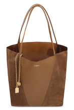 Load image into Gallery viewer, Tote bag Chloé Spin in burgundy leather and suede