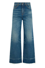 Carica l'immagine nel visualizzatore di Gallery, Pantaloni svasati in Denim