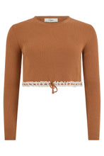 Load image into Gallery viewer, Cropped sweater in wool and cashmere