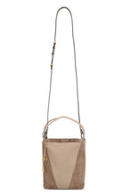 Carica l'immagine nel visualizzatore di Gallery, Tote bag Chloé Spin piccola in pelle granata e scamosciata