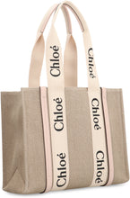 Carica l'immagine nel visualizzatore di Gallery, Borsa tote Woody in lino