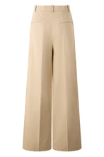 Carica l'immagine nel visualizzatore di Gallery, Pantaloni larghi in cotone beige