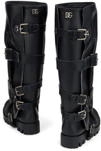 Load image into Gallery viewer, Leather biker boots