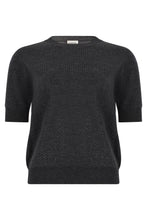 Carica l'immagine nel visualizzatore di Gallery, Maglione a maniche corte con strass