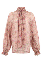 Carica l'immagine nel visualizzatore di Gallery, Blusa in seta a fiori