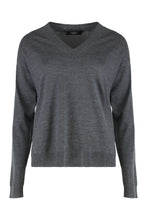 Carica l'immagine nel visualizzatore di Gallery, Maglia a V in lana e cachemire