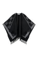 Carica l'immagine nel visualizzatore di Gallery, Mantella in lana con logo jacquard