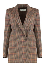 Carica l'immagine nel visualizzatore di Gallery, Blazer in lana e cotone Principe di Galles