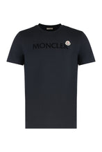 Carica l'immagine nel visualizzatore di Gallery, T-shirt con logo floccato in cotone