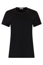 Carica l'immagine nel visualizzatore di Gallery, T-shirt in jersey di cotone con patch logato nera