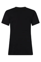 Carica l'immagine nel visualizzatore di Gallery, T-shirt in jersey di cotone con patch logato nera