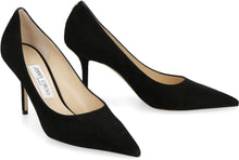 Load image into Gallery viewer, Love suede ponty-toe pumps