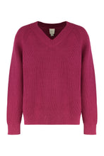 Carica l'immagine nel visualizzatore di Gallery, Maglione con scollo a V in misto lana