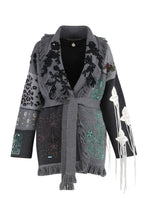 Carica l'immagine nel visualizzatore di Gallery, Cardigan Midnight In Manhattan in maglia jacquard