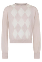 Load image into Gallery viewer, Blossom beige sweater with diamonds