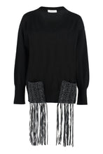 Carica l'immagine nel visualizzatore di Gallery, Pullover in cotone con scollo a V