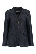 Carica l'immagine nel visualizzatore di Gallery, Blazer monopetto in denim