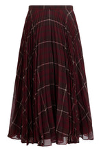 Load image into Gallery viewer, Long plaid skirt with pleats
