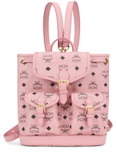 Carica l'immagine nel visualizzatore di Gallery, Zaino in pelle sintetica con pattern monogram