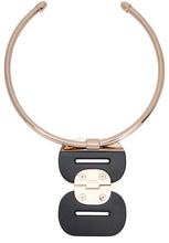 Carica l'immagine nel visualizzatore di Gallery, Collana choker in metallo e ebano