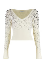 Load image into Gallery viewer, V-neck sweater in wool and cashmere