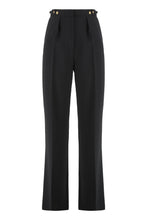 Carica l'immagine nel visualizzatore di Gallery, Pantaloni in crêpe con accessorio gioiello