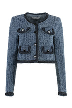 Carica l'immagine nel visualizzatore di Gallery, Giacca in denim effetto destroyed