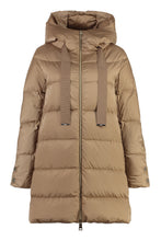 Load image into Gallery viewer, Long hooded down jacket