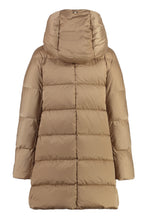 Load image into Gallery viewer, Long hooded down jacket